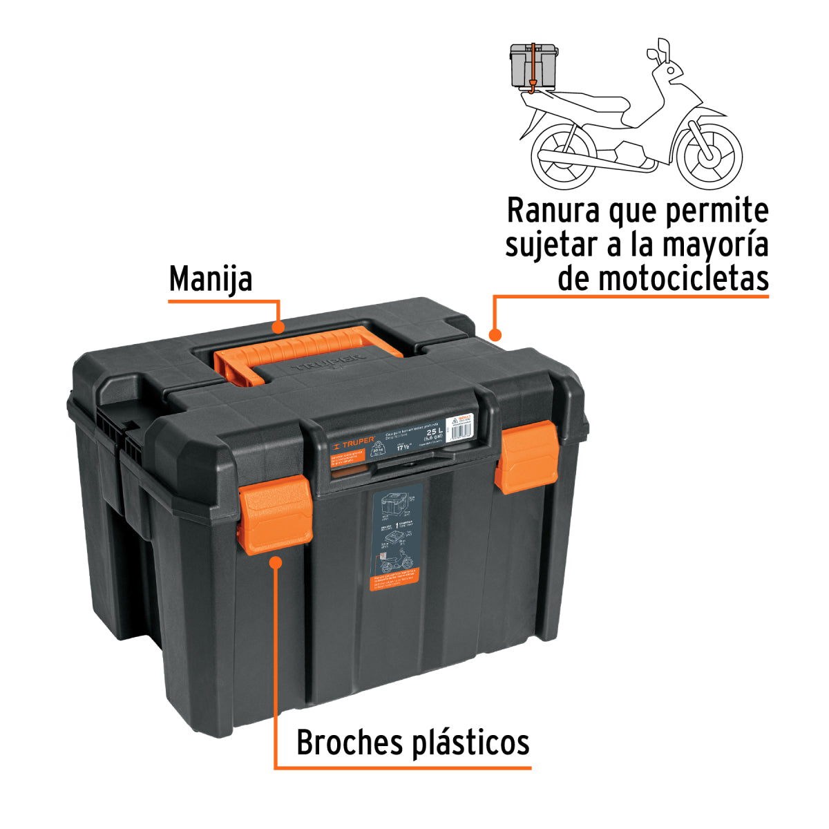 Caja para herramienta, profunda de 17"x12", TRUPER