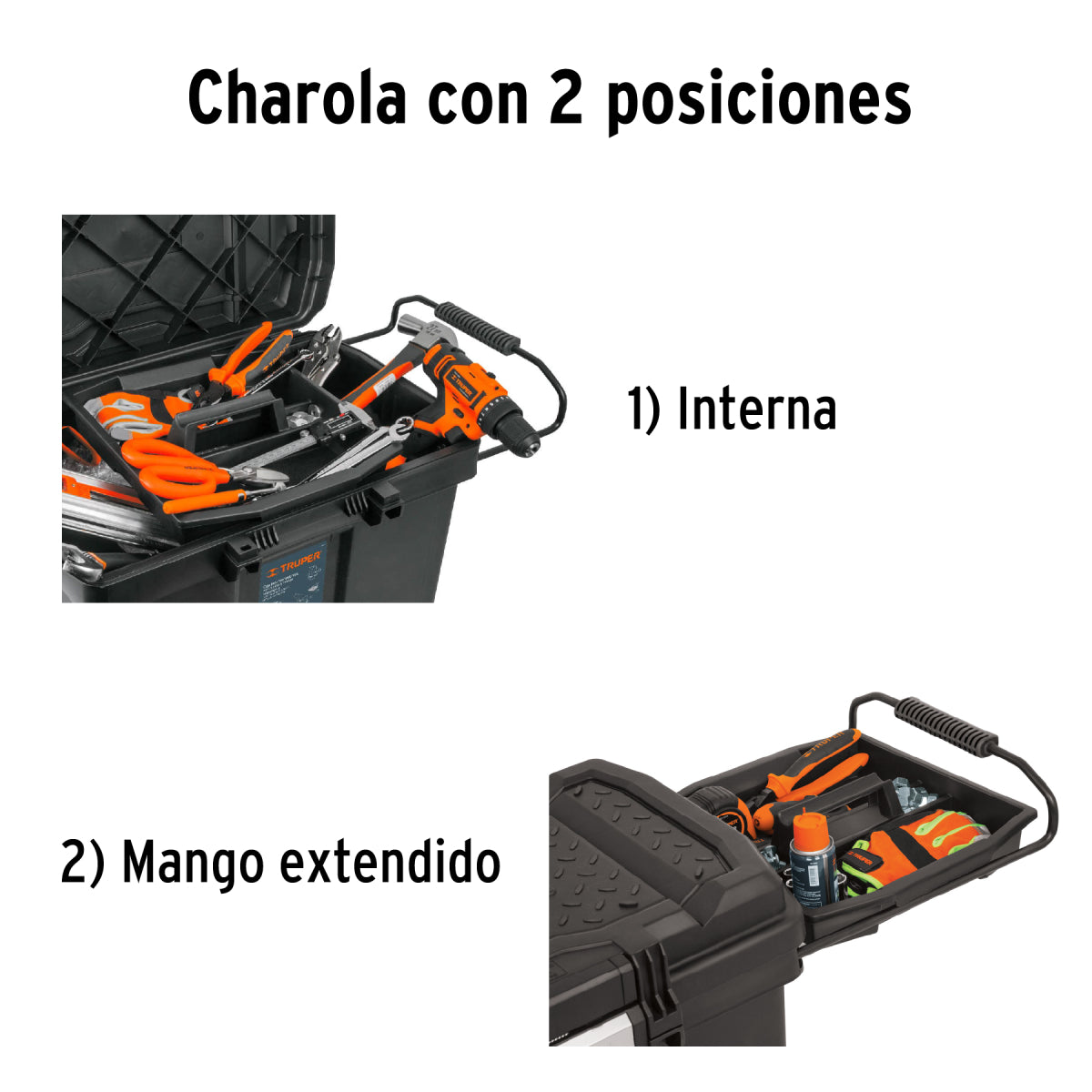 Caja para herramienta de 23" con ruedas y mango telescópico, Truper