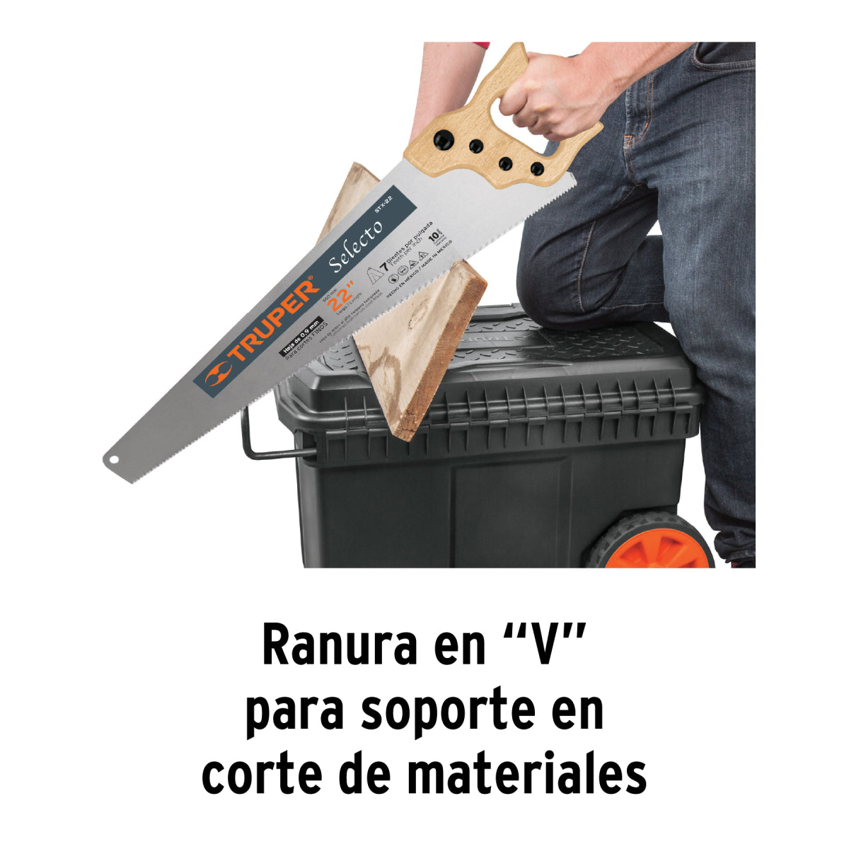 Caja para herramienta de 23" con ruedas y mango telescópico, Truper