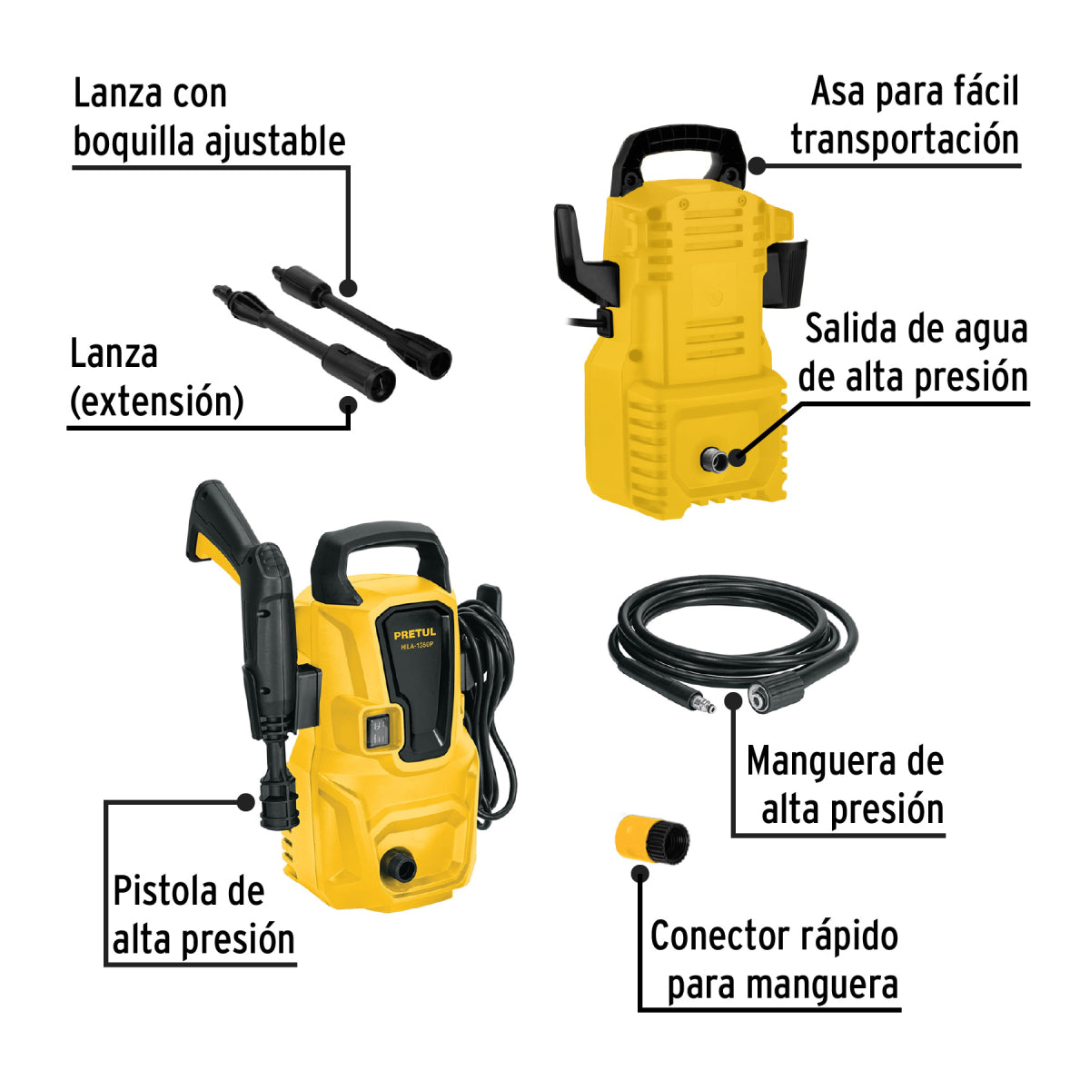 Hidrolavadora eléctrica 1350 PSI, 220V, Pretul