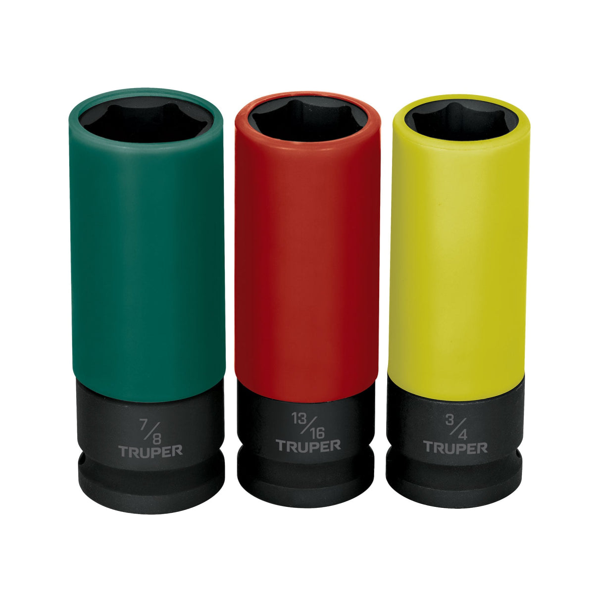 Juego 3 dados impacto largos 1/2" 6p std, Truper