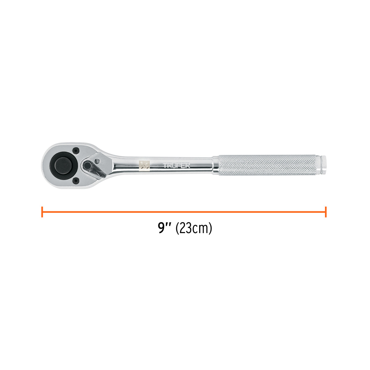 Matraca / rachet cuadro 1/2" cabeza de pera de liberación rápida, Truper