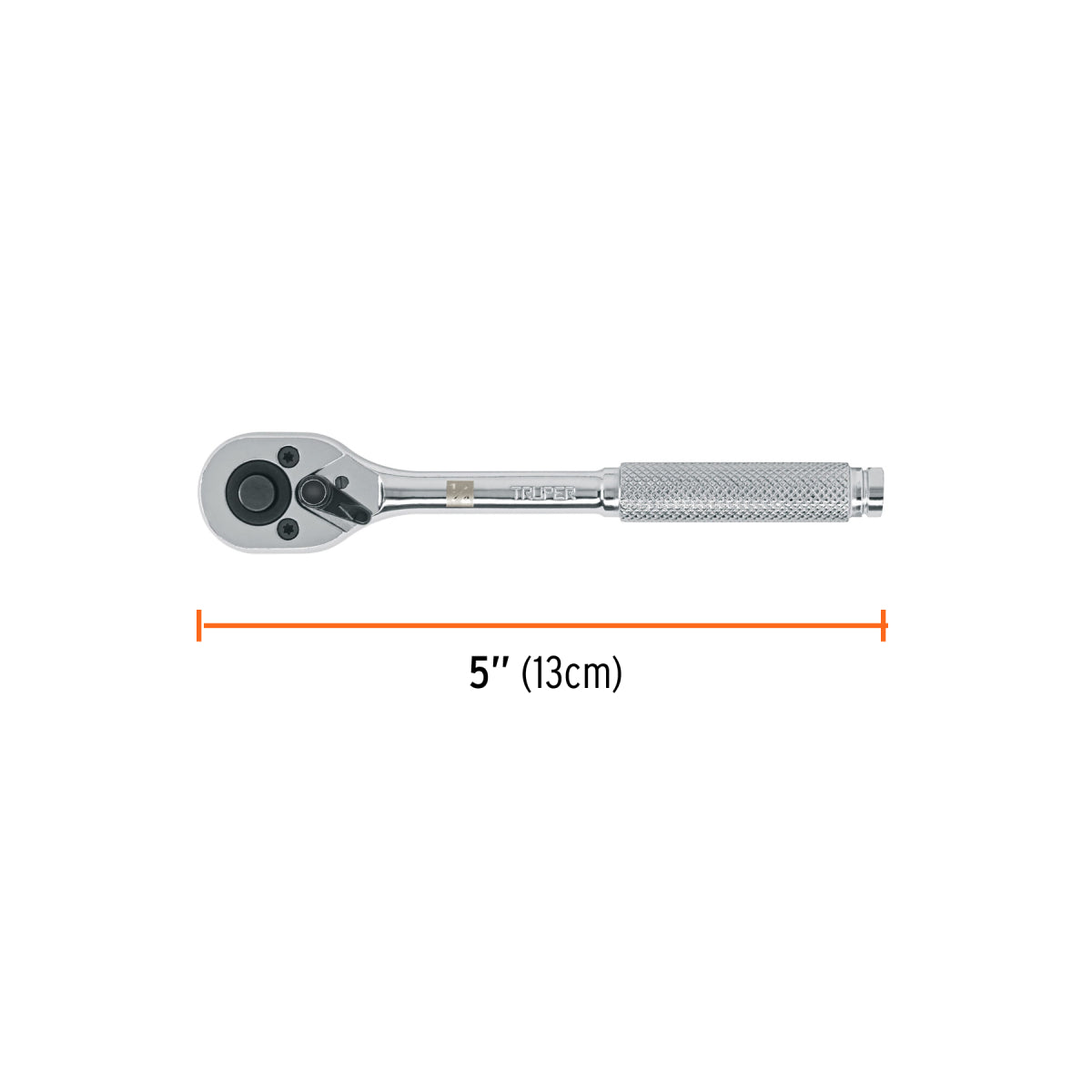 Matraca cuadro 1/4" cabeza de pera de liberación rápida, Truper