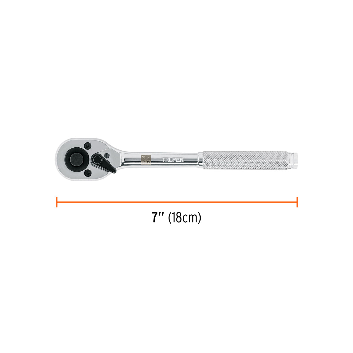 Matraca cuadro 3/8" cabeza de pera de liberación rápida, Truper