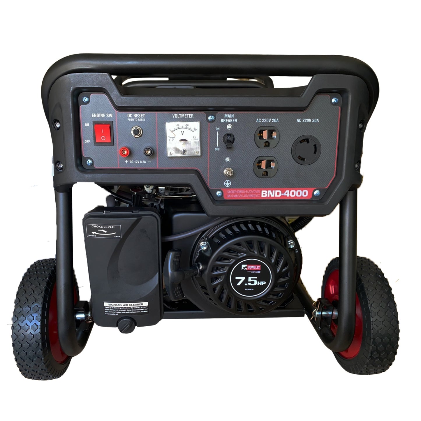 Generador Gasolinero abierto 3.8kw monofásico 220 v, HEAVY DUTY Bonelly