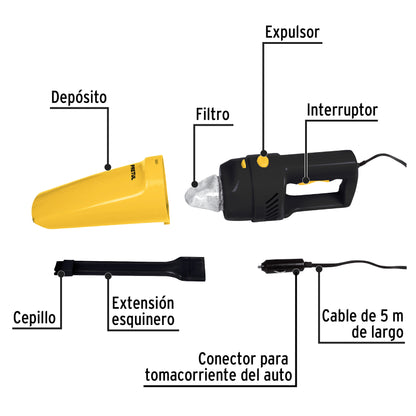 Aspiradora para auto, de 12 volts, Pretul