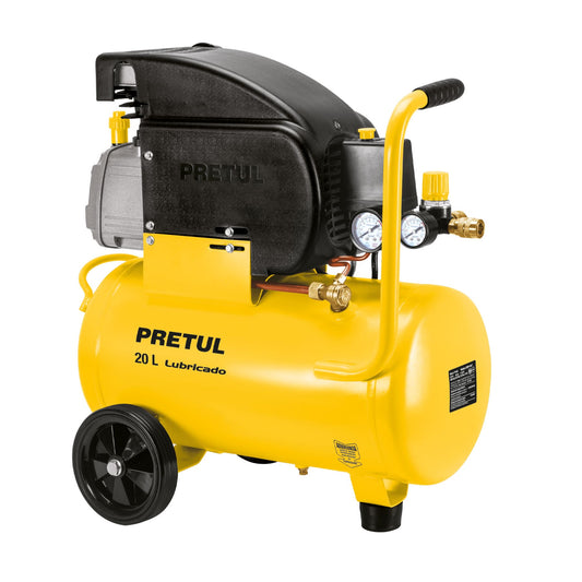 Compresor lubricado de aire, 20 L, 220 V60 Hz, Pretul
