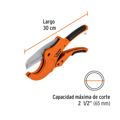 Cortador de tubo de plástico, corte 2-1/2" (65 mm), Truper EXPERT