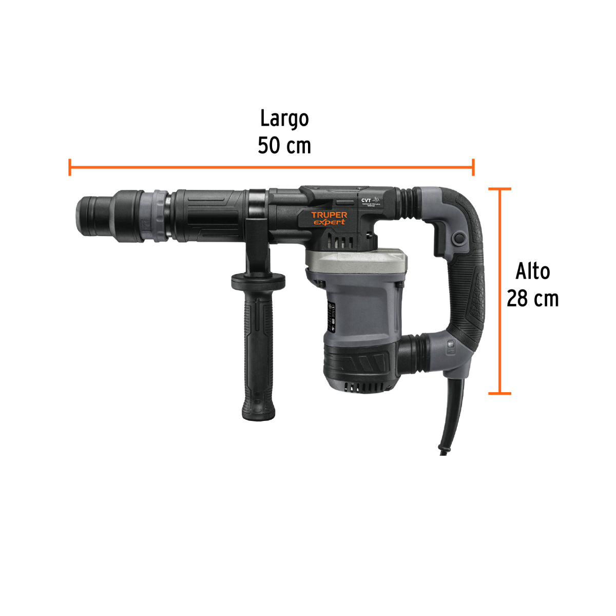 Martillo demoledor SDS Max 6kg 14J, 1200W, 220V, Truper Expert