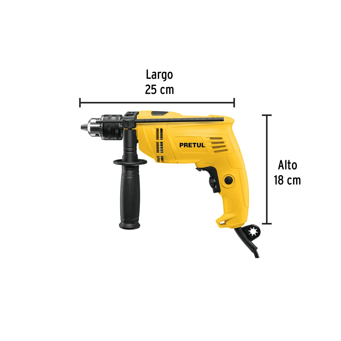 Rotomartillo 1/2" 550 W, 220 V, Pretul